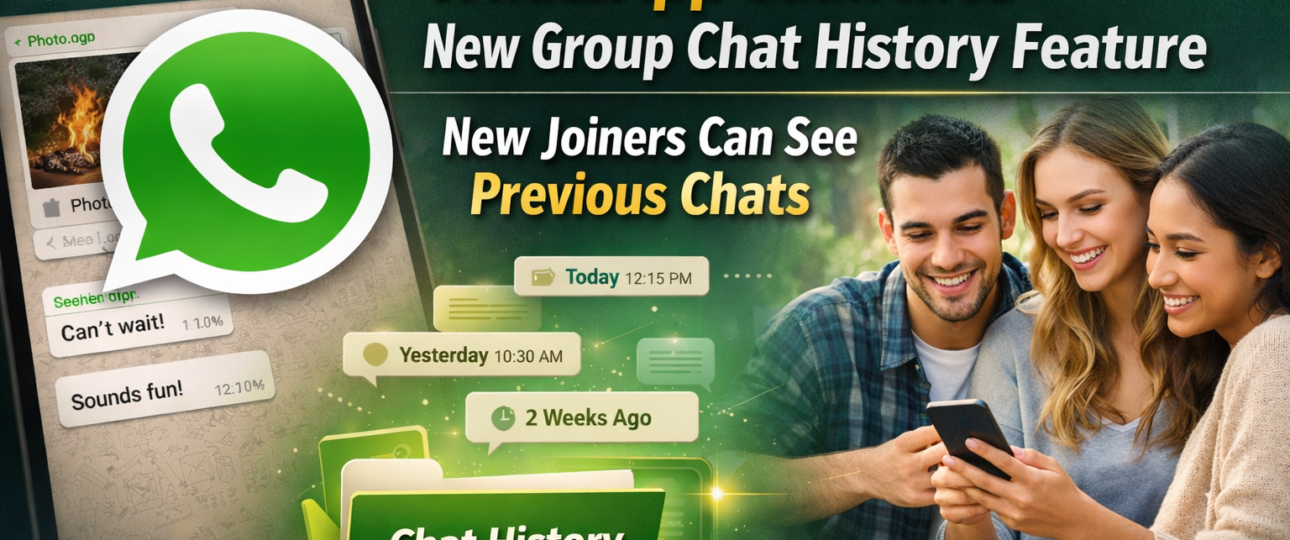 WhatsApp group chat history feature announcement